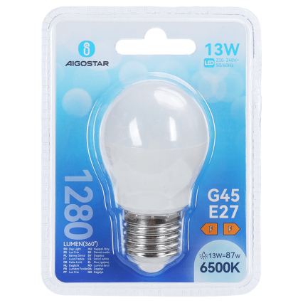 LED-lamp G45 E27/13W/230V 6500K - Aigostar