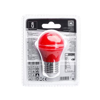 LED Lamp G45 E27/4W/230V rood - Aigostar