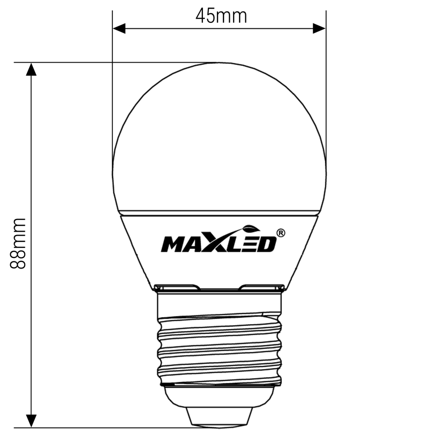 LED Lamp G45 E27/8W/230V 4000K