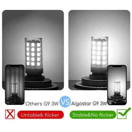 LED Lamp G9/3W/230V 6500K - Aigostar