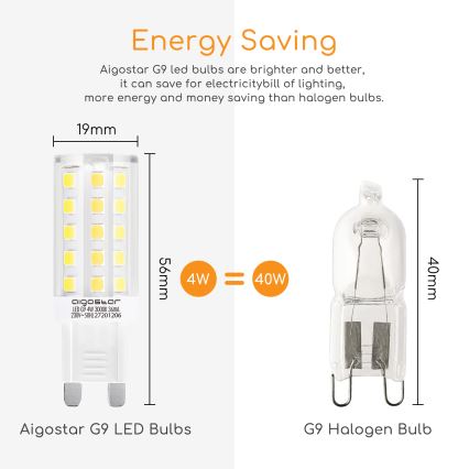 LED Lamp G9/4W/230V 3000K - Aigostar