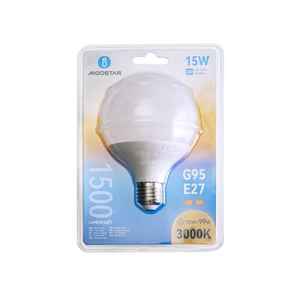 LED-lamp G95 E27/15W/230V 3000K - Aigostar