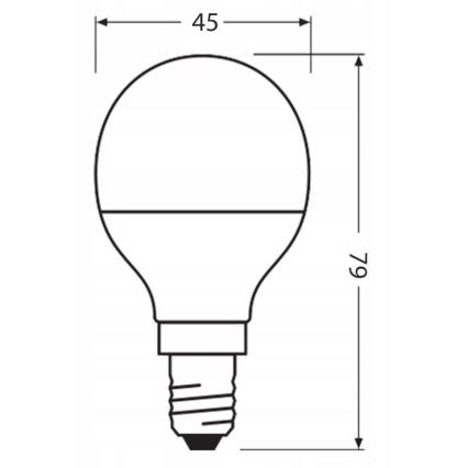 LED Lamp gemaakt van gerecycled plastic P45 E14/4,9W/230V 4000K - Ledvance