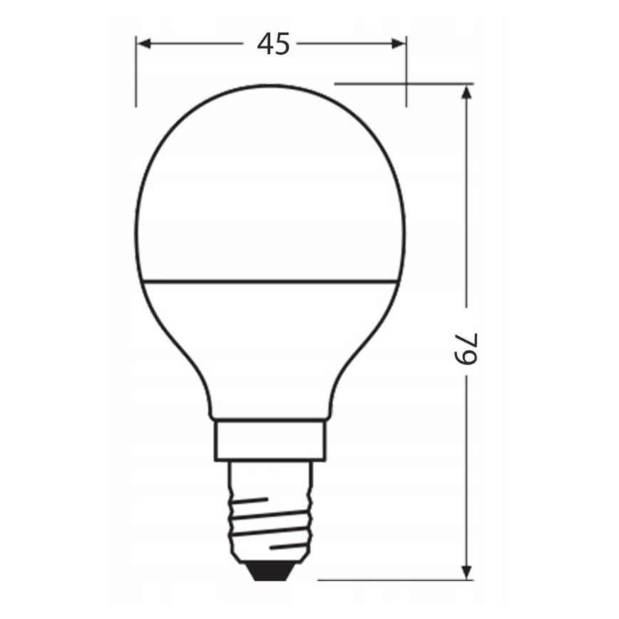 LED Lamp gemaakt van gerecycled plastic P45 E14/4,9W/230V 4000K - Ledvance