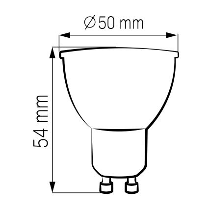 LED Lamp GU10/4,5W/230V 4000K zwart