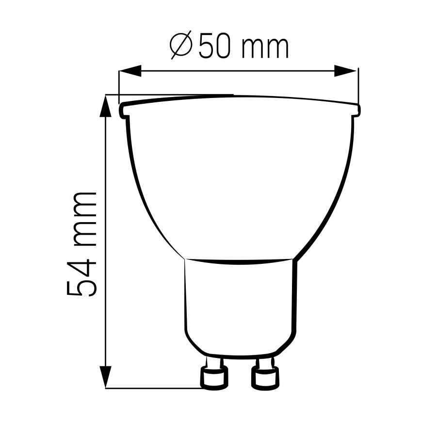 LED Lamp GU10/4,5W/230V 4000K zwart