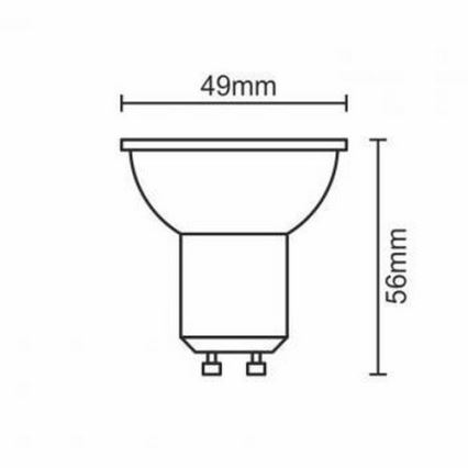 LED Lamp GU10/6W/230V 4000K zwart