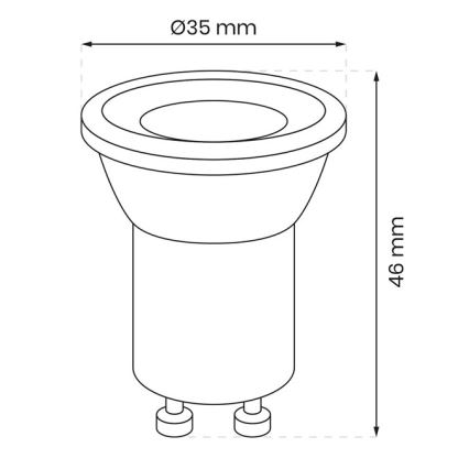 LED Lamp GU10-MR11/3W/230V 3000K