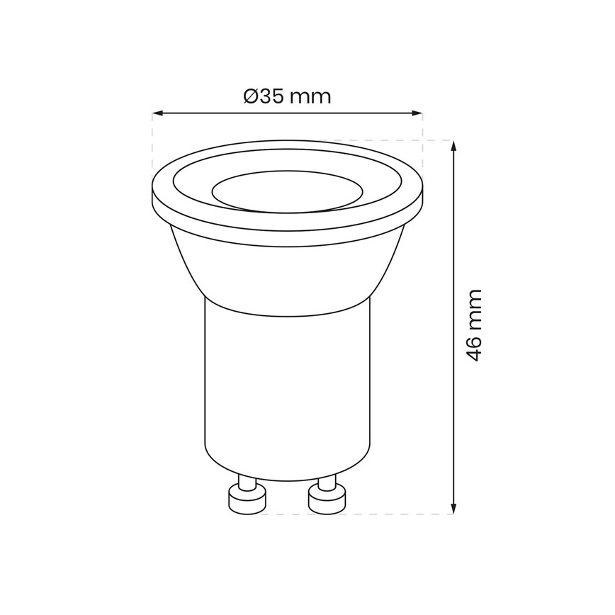LED Lamp GU10-MR11/3W/230V 3000K
