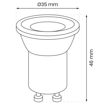 LED Lamp GU10-MR11/3W/230V 4000K