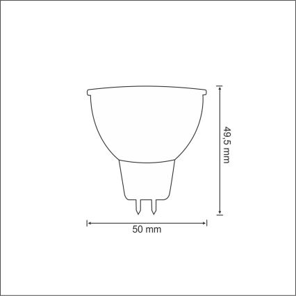 LED Lamp GU5,3/MR16/2,6W/12V