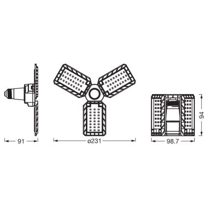 LED Lamp HIGHBAY E27/17W/230V 4000K - Ledvance