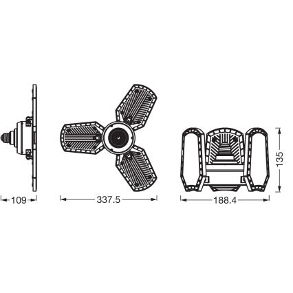LED-lamp HIGHBAY E27/40W/230V 4000K - Osram