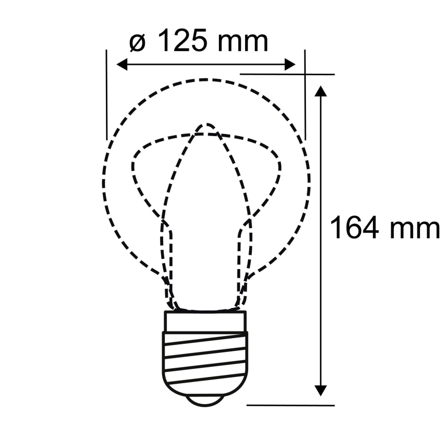 LED Lamp INNER G125 E27/3,5W/230V 1800K - Paulmann 28881