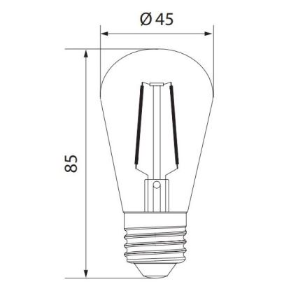 LED Lamp LEDSTAR CLASIC ST45 E27/2W/230V 3000K