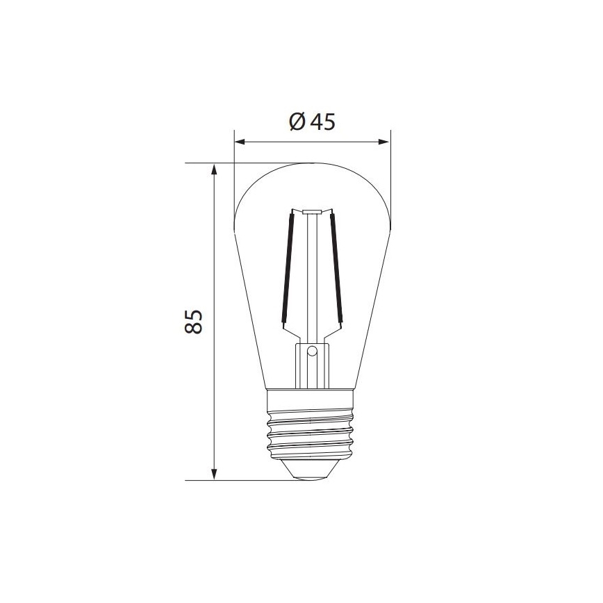 LED Lamp LEDSTAR CLASIC ST45 E27/2W/230V 3000K