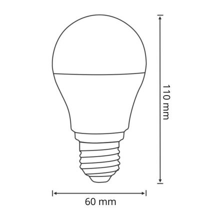 LED Lamp met bewegings- en schemersensor A60 E27/8W/230V 3000K