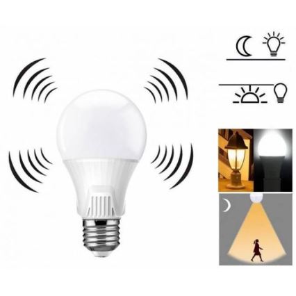 LED-lamp met bewegingssensor E27/9W/230V 6500K