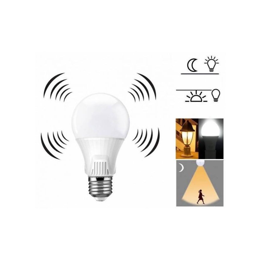 LED-lamp met bewegingssensor E27/9W/230V 6500K