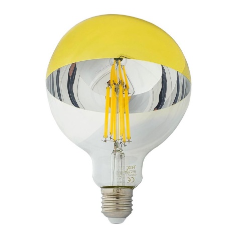 LED Lamp met bolvormige spiegelkap DECOR SPIEGEL G125 E27/12W/230V 4200K goud