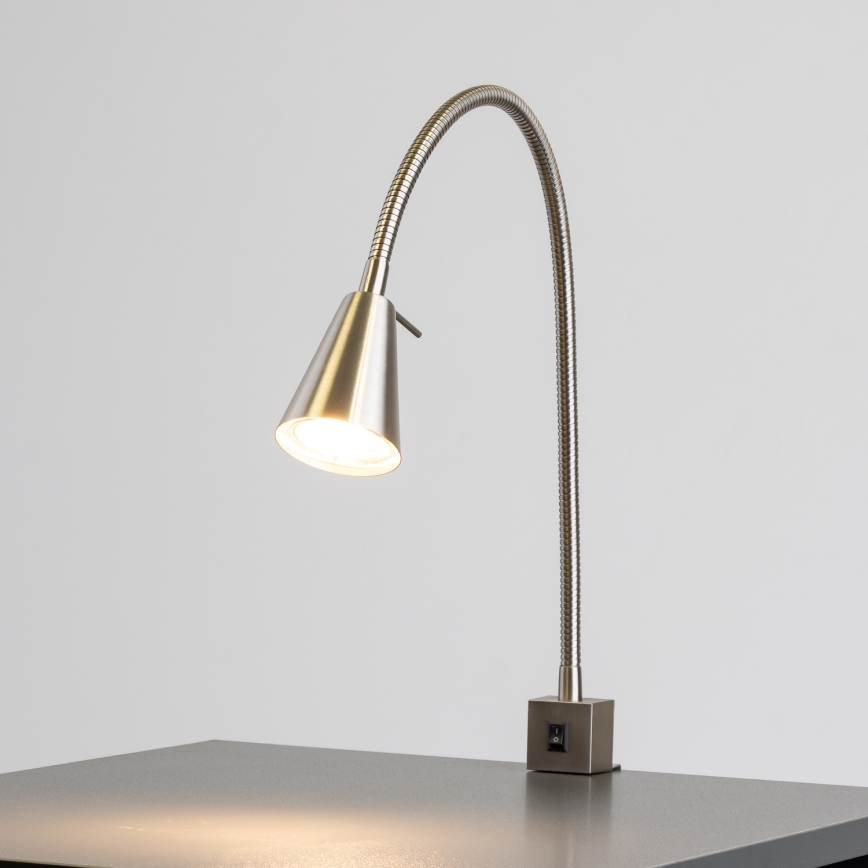 LED-lamp met klem 1xGU10/4,7W/230V mat chroom