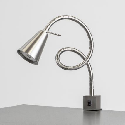 LED-lamp met klem 1xGU10/4,7W/230V mat chroom