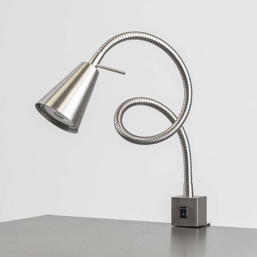 LED-lamp met klem 1xGU10/4,7W/230V mat chroom