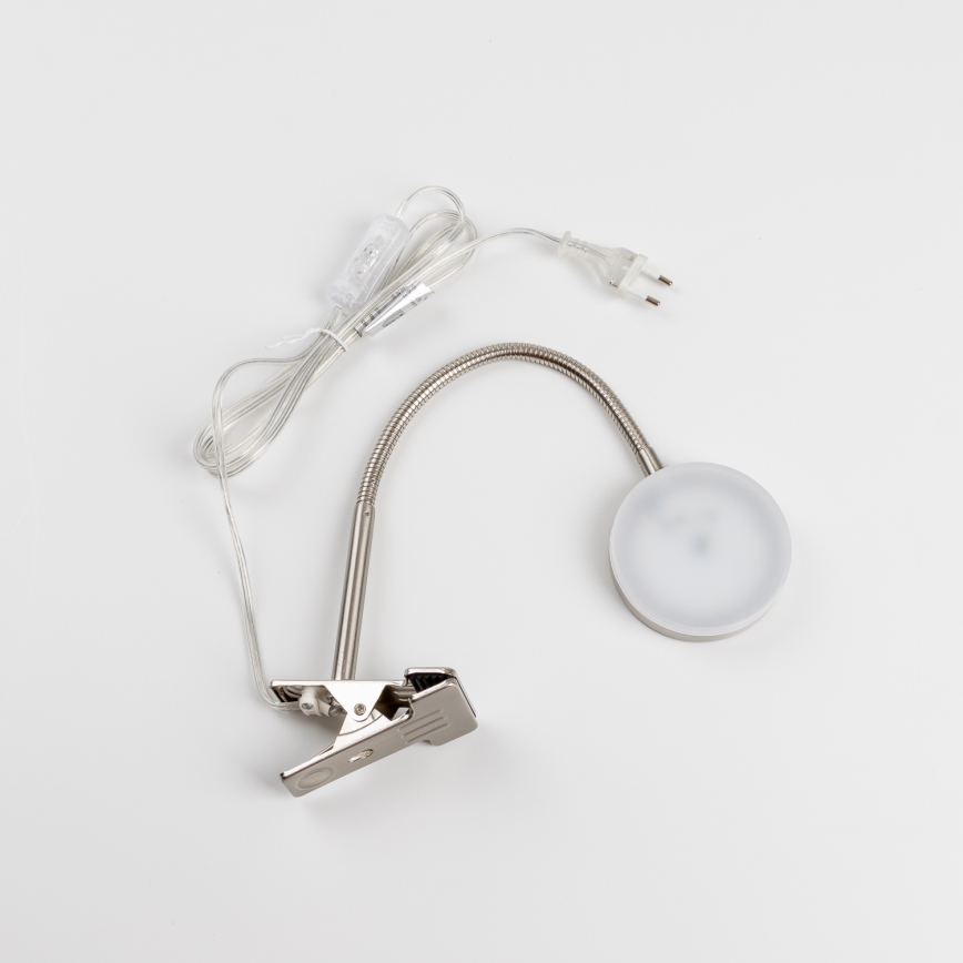 LED-lamp met klem LED/3,2W/230V mat chroom