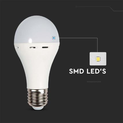 LED Lamp met noodmodus A70 E27/9W/230V 4000K