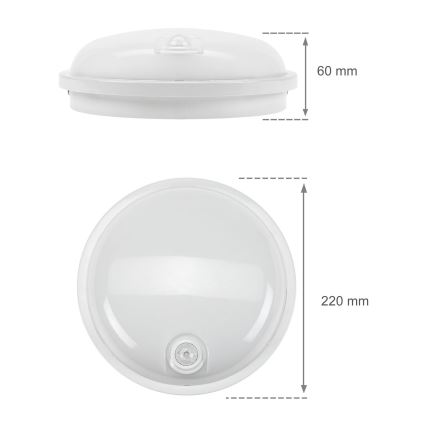 LED lamp met PIR-sensor voor zwaar gebruik LED / 20W / 230V IP54