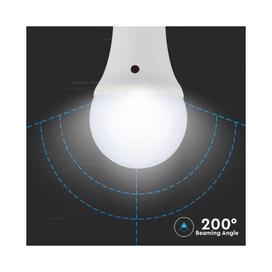LED lamp met schemersensor E27 / 9W / 230V 6000K