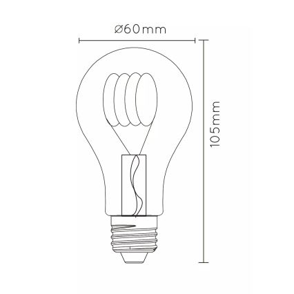 LED-lamp met schemersensor FILAMENT A60 E27/4W/230V 2200K - Lucide 49042/04/62