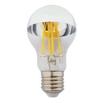 LED-lamp met spiegelkap DECOR MIRROR A60 E27/8W/230V 4200K zilver