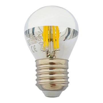 LED-lamp met spiegelkap DECOR MIRROR P45 E27/5W/230V 4200K zilver