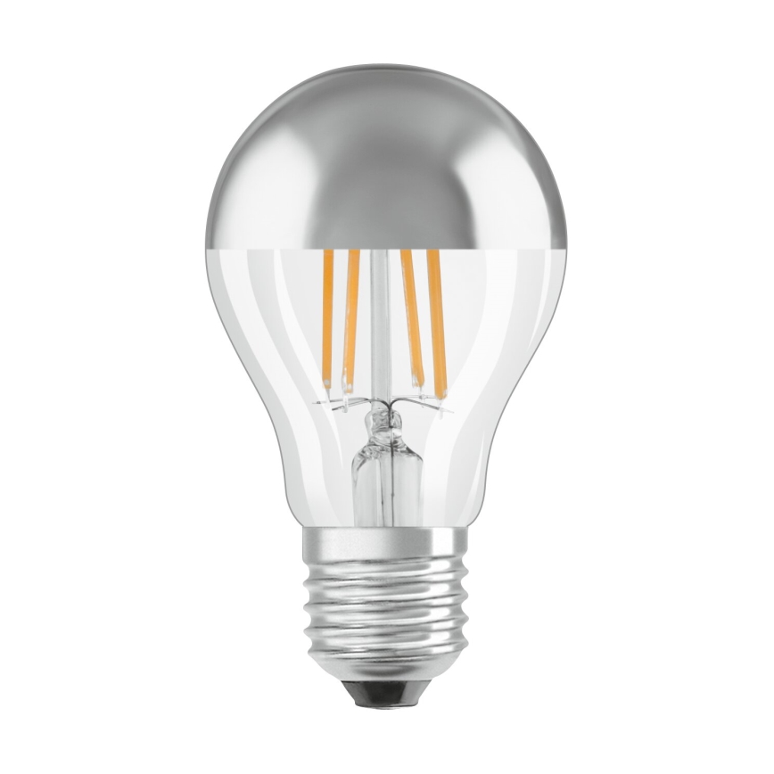 LED-lamp met spiegelkap FILAMENT E27/6,5W/230V 2700K zilverkleurig- Osram