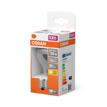 LED-lamp met spiegelkap FILAMENT E27/6,5W/230V 2700K zilverkleurig- Osram
