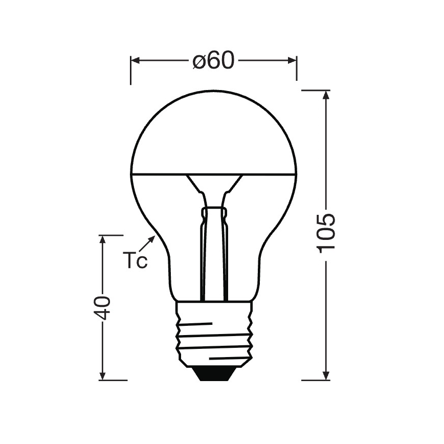 LED-lamp met spiegelkap SUPERSTAR E27/7W/230V 2700K goudkleurig - Osram