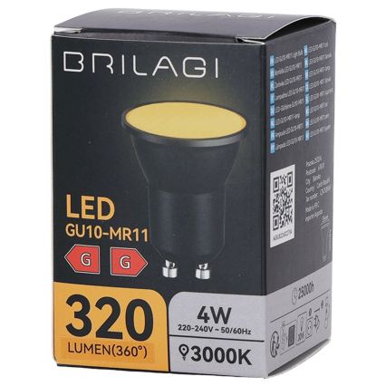 LED-lamp MR11 GU10/4W/230V 3000K zwart - BRILAGI