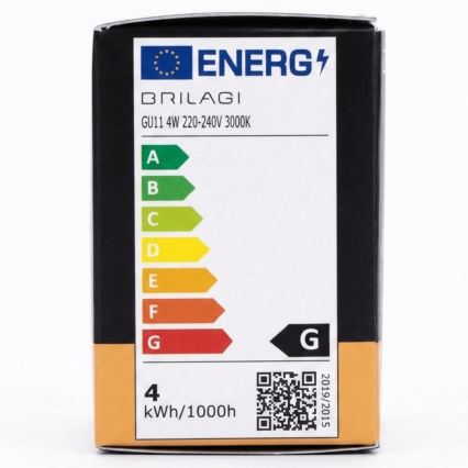 LED-lamp MR11 GU10/4W/230V 3000K zwart - BRILAGI