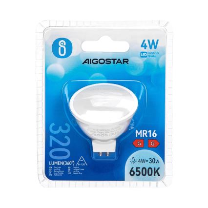 LED Lamp MR16 GU5,3/4W/12V 6500K - Aigostar
