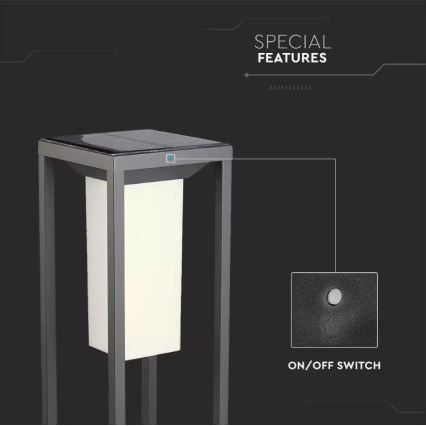 LED-lamp op zonne-energie met een sensor SAMSUNG CHIP LED/2W/3,7V IP65 2600 mAh