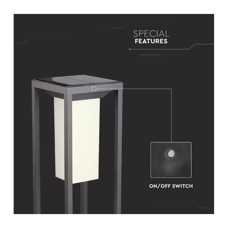 LED-lamp op zonne-energie met een sensor SAMSUNG CHIP LED/2W/3,7V IP65 2600 mAh