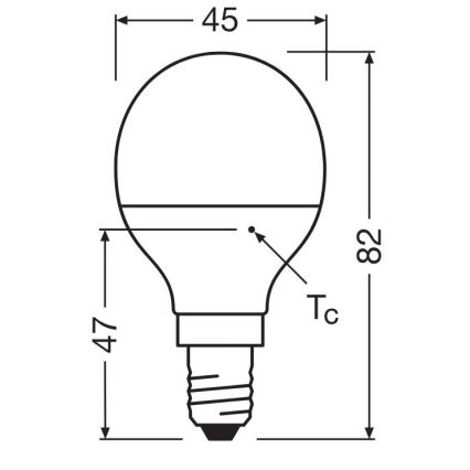 LED Lamp P40 E14/4,9W/230V 2700K - Osram