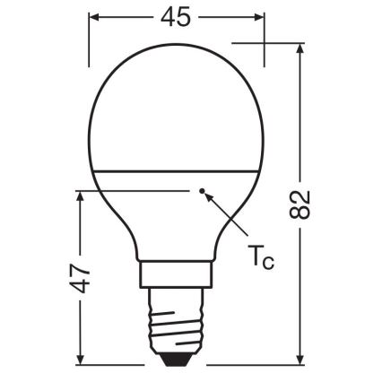 LED Lamp P40 E14/4,9W/230V 4000K - Osram