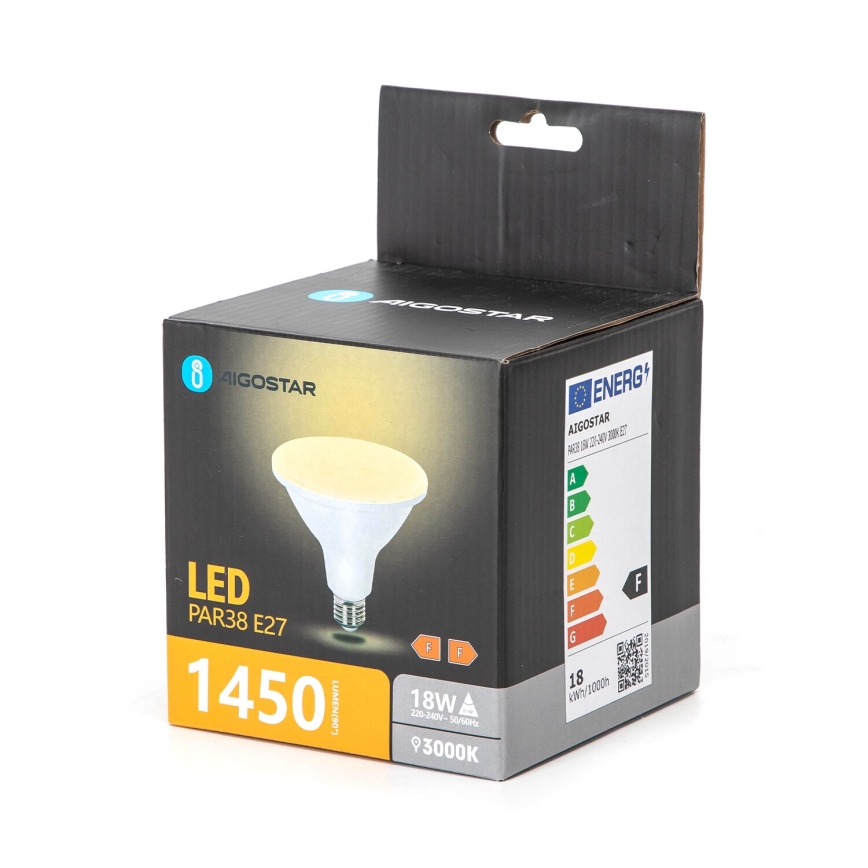 LED Lamp PAR38 E27/18W/230V 3000K - Aigostar