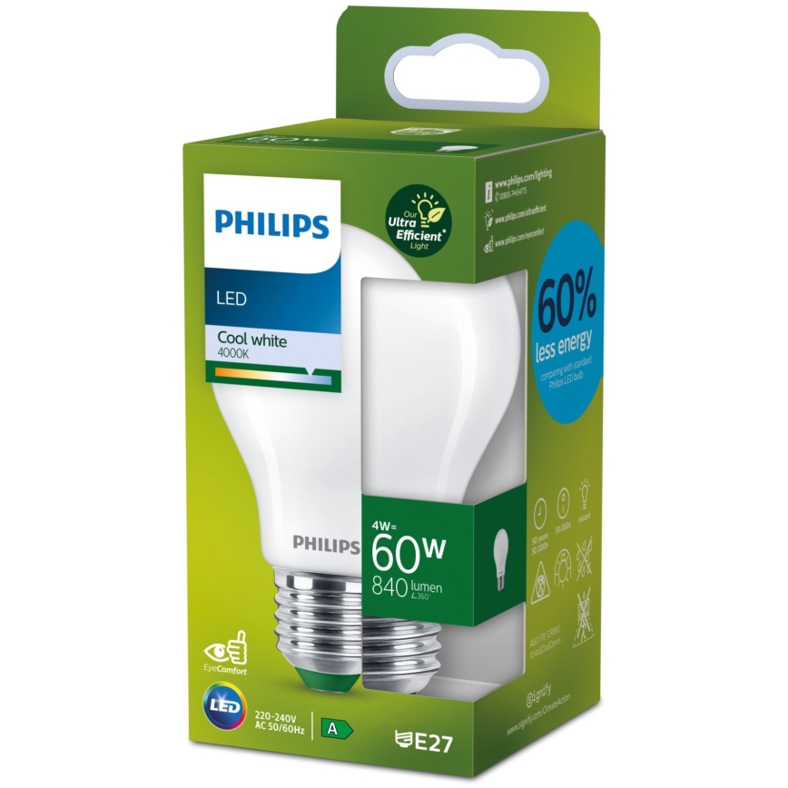 LED Lamp Philips A60 E27/4W/230V 4000K