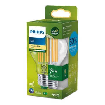 LED Lamp Philips A60 E27/5,2W/230V 2700K