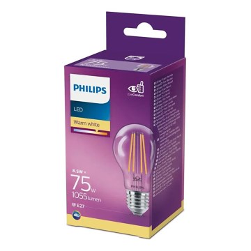 LED Lamp Philips A60 E27/8,5W/230V 2700K
