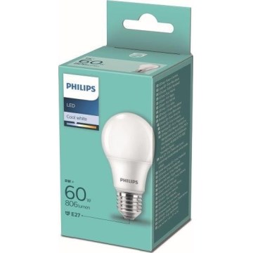 LED Lamp Philips A60 E27/8W/230V 4000K