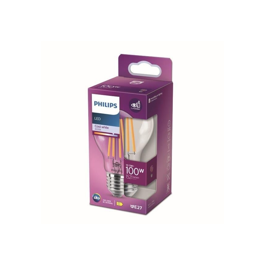 LED Lamp Philips E27/10,5W/230V 4000K